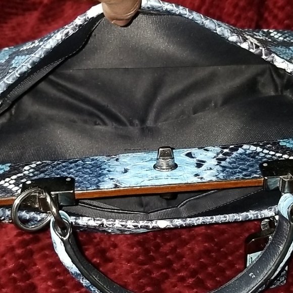 NWT Coach multidark denim embossed python gramercy - Picture 10 of 16